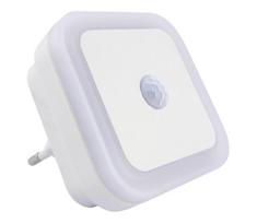 LED naktinė lempa su judesio ir sutemų jutikliu LED/0,5W/230V balta