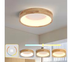 Brilagi - LED lubų šviestuvas FALCON WOOD MODERN, LED/30W/230V, skersmuo 45 cm, medienos apdaila