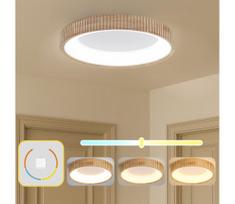Brilagi - LED lubų šviestuvas FALCON WOOD MODERN LED/40W/230V, skersmuo 60 cm, medinis
