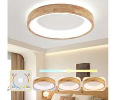 Brilagi-LED Lubinis šviestuvas FALCON WOOD LED/40W/230V 3000/4000/6000K 60 cm medinis