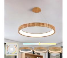 Brilagi - LED pakabinamas šviestuvas ant laido FALCON WOOD MODERN LED/60W/230V Ø 80 cm medinis