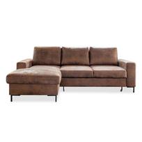 Ruda dirbtinės odos sofa-lova Miuform Lofty Lilly Vintage, kairysis kampas