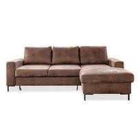 Ruda sofa-lova iš dirbtinės odos Miuform Lofty Lilly Vintage, dešinysis kampas