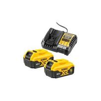 DeWalt DCB1104P2-QW Rinkinys: įkroviklis DCB1104 + 2 akumuliatoriai DCB184 18 V 5 Ah