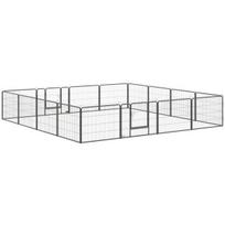 Sulankstoma metalinė tvorelė augintiniams 16 segmentų 60 cm, Pilka