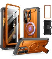 Oranžinis dėklas Samsung Galaxy S26 Ultra telefonui "Supcase Unicorn Beetle Pro Magsafe 2-Set"