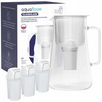 AquaFloow ClassGlass 3l stiklinis filtravimo ąsotis + 4x Class vandens filtras