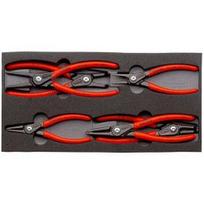 6 dalių preciziškų replių rinkinys fiksavimo žiedams KNIPEX 002001V02