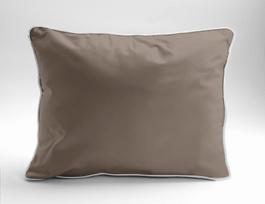 Grynos medvilnės Macosatin pagalvės užvalkalas 50x60 tamsiai smėlio spalvos Taupe Premium