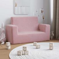 Dvivietė vaikiška sofa，Poilsio sofa, rožinės spalvos, minkštas pliušas CFE79040