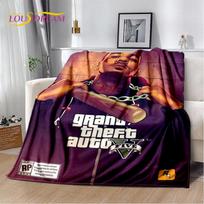 Grand Theft Auto GTA žaidimo žaidėjo minkštas pliušinis pledas, flanelinis pledas, mesti pledą svetainei, miegamajam, lovai, sofai, iškylai 30x40in