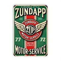 Zundapp Motor-Service Vintage Metal Sign - Tin Foil Carved Wall Art for Home, Bar, Cafe, Garage, Garden, Farmhouse Decor Retr 20x30cm（7.8x11.8inch）