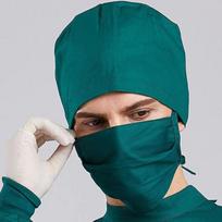 Unisex chirurginės kepuraitės medicinos specialistams - juodos, žalios, baltos 1 set