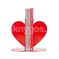 Knygų atrama „Love“, metalinė, raudona