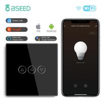 BSEED Smart Wall Switch 1Gang 1Way Wifi Dimmer Switch LED Light Switch Tuya Smart Life Alexa Wireless Control Need Neutral Wire EU standard juoda