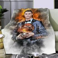 Futbolo žvaigždžių spausdintos pikniko antklodės R-ronaldo M-Messis Šilta antklodė Minkšta ir patogi antklodė Namams Kelionėms Gimtadienio dovana 30x40in
