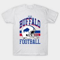 Men Black Print T-shirt Buffalo Football No-Cut Transfer Paper Print Cotton Tshirt 4XL balta