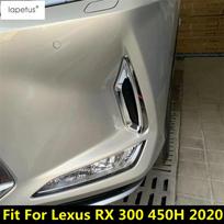 For Lexus RX 300 450h   Front Fog Lights Foglight Lamp Frame Decoration Cover Kit Trim ABS Chrome Exterior Accessories