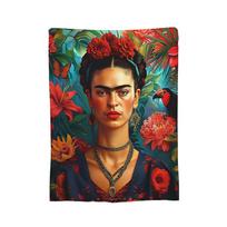 F-Frida K-Kahlo meno megztas pledas Paveikslai Pūkuotas užklotas Vasaros oro kondicionierius Spausdintas minkštas šiltas patalynės užtiesalas, 30x40in