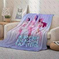 Hot Kpop Demon Hunters Blanket Fun Cozy Gift Sofa Travel Office Warmth Autumn Winter Fans K-Pop Anime Inspired Cute Huntrix New 30x40in