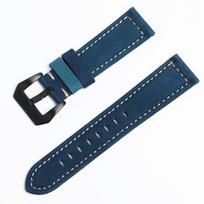 Panerai Frosted Top Grain Cowhide Vintage Crazy Horse Sport Genuine Leather Watch Strap 22/24. 22mm tamsiai pilka spalva