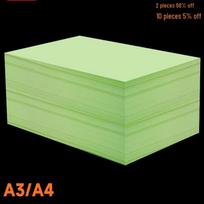Šviesiai žalias A4/A5/A3 spausdinimo ir kopijavimo popierius, 70g/80g, Spalvotas popierius A4 Light Green 70g 100 sheets