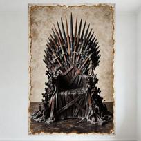 Game of Thrones Iron Throne Metal Tin Sign Vintage Medieval Fantasy Wall Decor for Bar Man Cave Home Office Decoration 20x30cm（7.8x11.8inch）