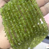 Natūralus peridotas Netaisyklingas akmuo Alyvuogių kristalas Rankų darbo „pasidaryk pats“ apyrankės papuošalas 5*8mm, ~38cm strand