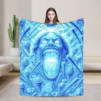 67 Six Seven Italian Brainrot Meme Flannel Blankets Winter  Soft Durable Throw Blanket for Girls Boys Sofa Bed Cover 30x40in
