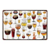 Orval Chimay Westmalle Chouffe Metalinė skardinė lentelė Vintažinė plokštė Barui Klubui Sienai Pubo Restorano Namų Dekoravimui Geležinis Plakatas DU-3599A 20x30cm（7.8x11.8inch）