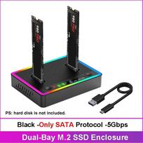 M.2 NVMe/SATA dviejų diskų stotelė, neprisijungusio klonavimo funkcija, M.2 SSD kopijuoklis, USB3.2 GEN2 SSD adapteris, korpusas NGFF Protocol