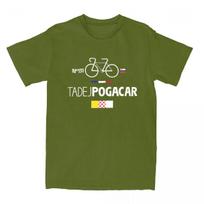 Dviračių sportas Tadej Pogacar Marškinėliai Vyriški Medvilniniai Marškinėliai Paplūdimio Apvalia Kakleliu Tour-De-France POGI Komanda Dviračių Marškinėliai Oversized Viršutiniai Drabužiai S red