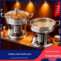 Mini nerūdijančio plieno savaime įkaistantis Shabu-Shabu puodas vienam - Nešiojamas, vienkartinis karštasis puodas namams ar lauko reikmėms. Soup Ladle with Strainer