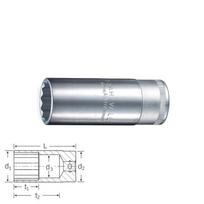 1/2" 27mm 12-kampė ilgasis antgalis dyzeliniams purkštuvams