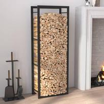 Stovas malkoms, 50x28x132 cm, juodas