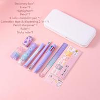 Gradient Cat Paw Stationery Set - High Value Middle School Gift Bag for Back-to-School