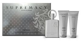 Rinkinys Afnan Supremacy Silver vyrams: kvapusis vanduo EDP, 100 ml + dušo gelis, 100 ml + balzamas po skutimosi, 100 ml