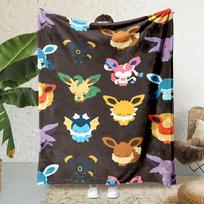 Pokemen-Eevee Animacinis Japoniško Stiliaus Flanelinis Antklodė Minkštas Pūkuotas Pliušinis Antklodė Sofai Biurui Antklodė Metamas Antklodė Iškylai Paplūdimio Rankšluostis 30x40in
