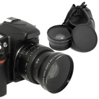 52 mm 0,45x plataus kampo universalus konversinis makro objektyvas DSLR ir skaitmeniniams fotoaparatams juoda