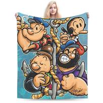 Popeye Merch Antklodės Itin Minkštos Flanelinės Mesti Antklodės Jaukus Kilimo Gabalas 30x40in