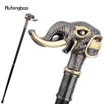 Auksinė juoda dramblio rankena Prabangios rašto vaikščiojimo lazda vakarėliui Elegantiška lazda Dekoratyvinė lazdelės rankenėlė 90 cm