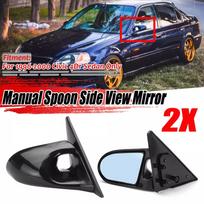 Civic EK 1996-2000 4 Durų Galinio Vaizdo Veidrodėlių Pora - Universali Modifikuota Versija Glossy Black Civic EK 4-Door 1996-2000