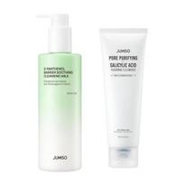 JUMISO D-Pantenolio raminantis apsauginį barjerą valomasis pienelis 300ml + Salicilo rūgšties valomosios putos 120g rinkinys