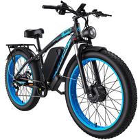 Elektrinis dviratis suaugusiems Vitilan H5 1000Wx2 variklis LCD ekranas 52V 25AH Shimano 7 pavaros Visureigis Ebike Maksimali apkrova 150Kg Mėlynas