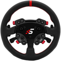 SIMAGIC GT1 Round Steering Wheel with GT Pro Hub(K)| Shifter  AND  Clutch Paddles, Leather, QR70 Included. S207
