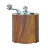Solid Wood Hand-Cranked Pepper and Sea Salt Grinder for Kitchen and Barbecue