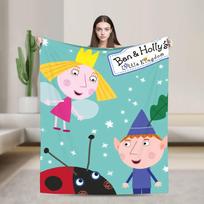 Ben Holly Animacinis Mažosios Karalystės Flanelinis pledas Magijos-Filmo Kūrybiški Mesti pledai Patalynės uždangams 125*100cm Šiltas 30x40in
