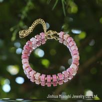 Bohemian Yellow Agate Bead Bracelet with Lobster Clasp – European & American Ethnic Style for Women