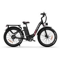 26  1000W Elektrinis dviratis DRVETION CTR26 48V15/20Ah, Iki 50 km/h, Hidrauliniai diskiniai stabdžiai, IP65, Miesto kelionėms skirtas E-dviratis su galine bagažine 48V 1000W 15Ah juoda