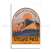 Stelvio perėja Passo Dello Stelvio Retro kelionės emblema Metalinės lentelės Baras Klubas Dizaino klubas Sukurti skardinės lentelės Plakatas 20x30cm